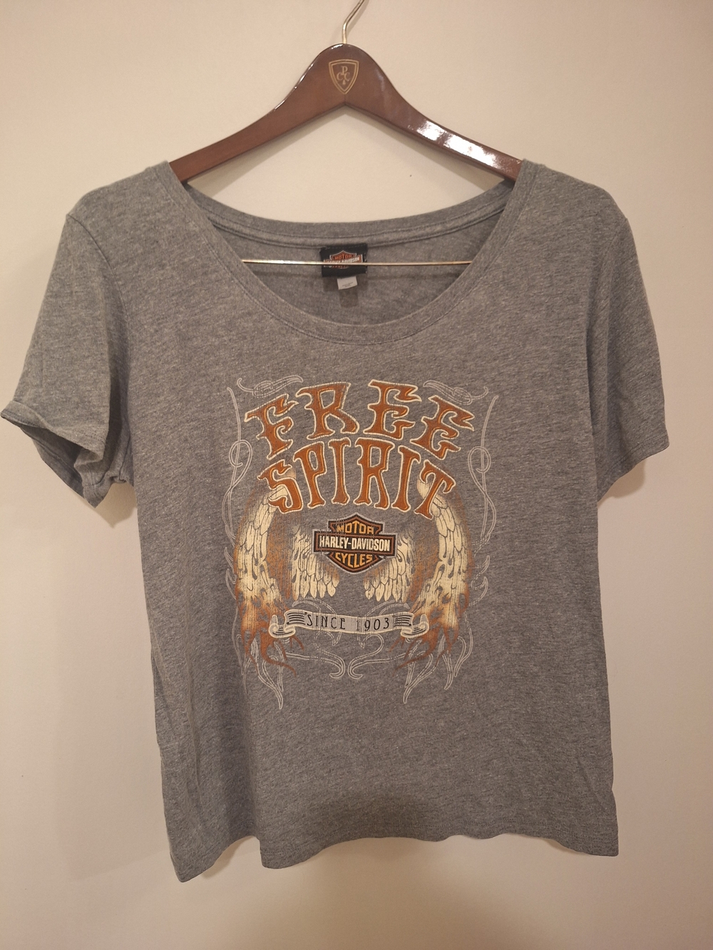 Harley-Davidson 'Free Spirit' Graphic Tee - Gray